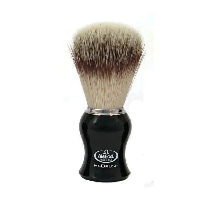 Blaireau de Rasage Synthétique "Hi Brush" Noir - Omega