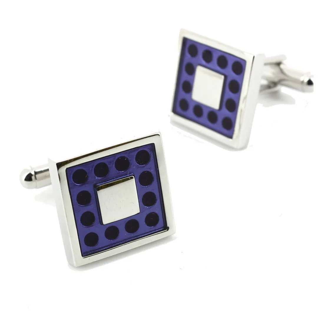 Boutons de manchette, Polka violet