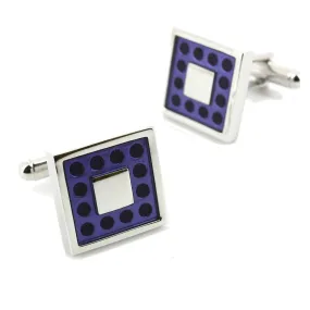 Boutons de manchette, Polka violet