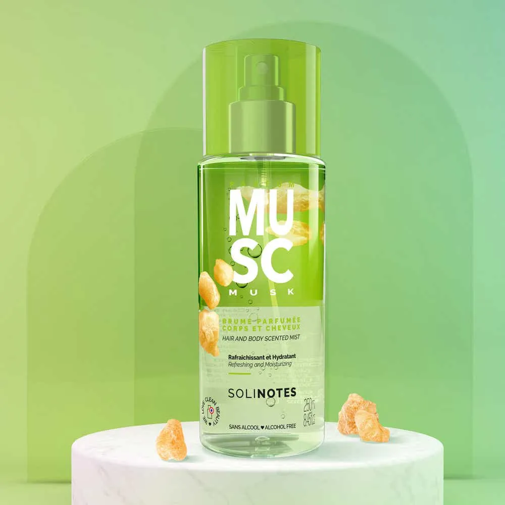 BRUME PARFUMÉE - Musc - Corps et Cheveux, 250ml | Solinotes  - Parapharmacie Boticinal