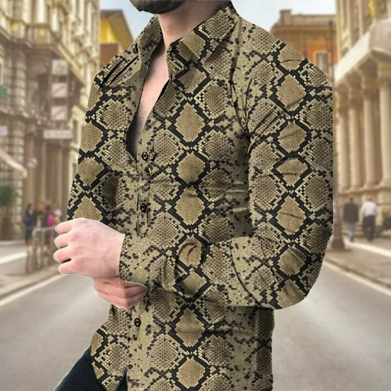Chemises Confortables Vintage Streetwear Printemps Hommes Mode Pois
