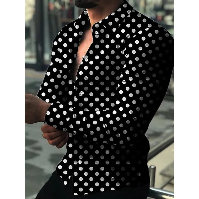 Chemises Luxe Respirante Décontractée Homme Pois