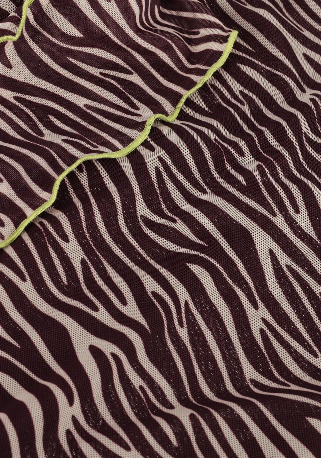 colourful rebel haut neyo zebra overklock mesh turtleneck top en marron