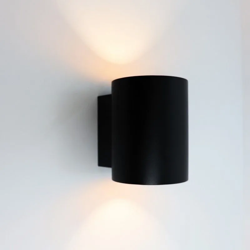 Dalila wandlamp rond - Zwart, modern