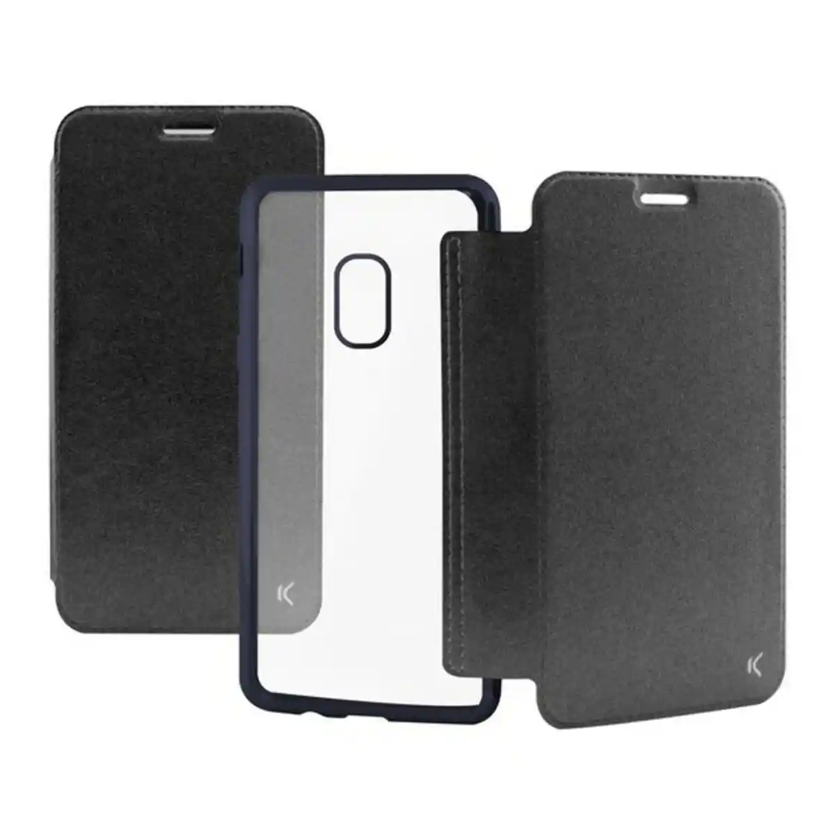Etui folio pour téléphone portable Galaxy J5 2017 Métal Noir 