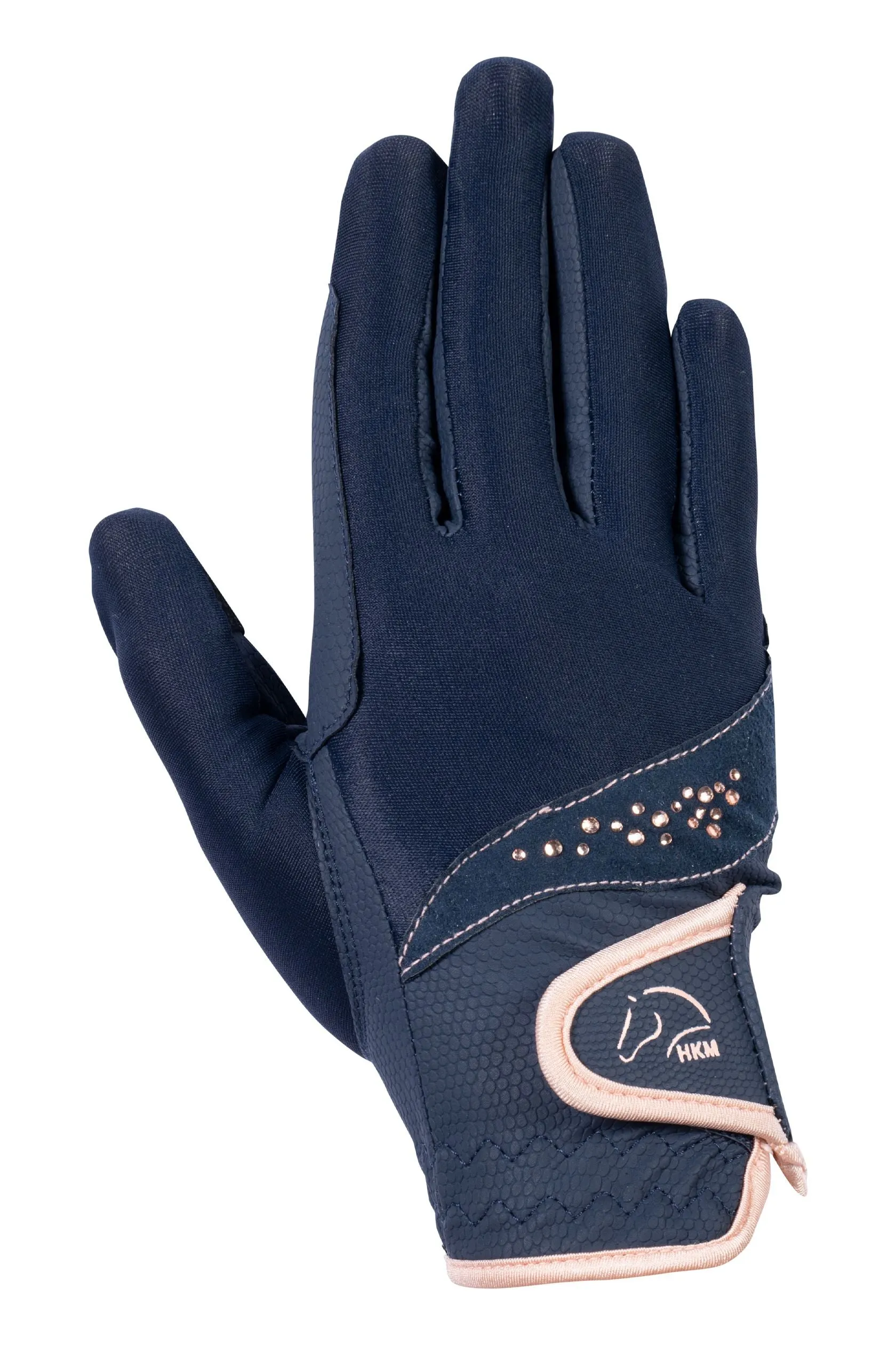 Gants d'équitation HKM Rosegold Glamour
