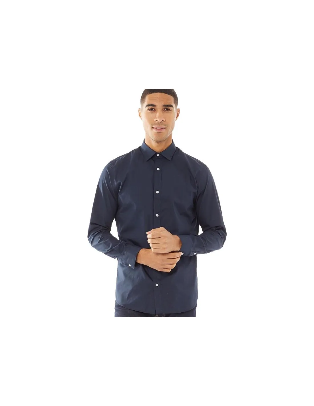 Homme Jack and Jones joe Plain Shirts Navy