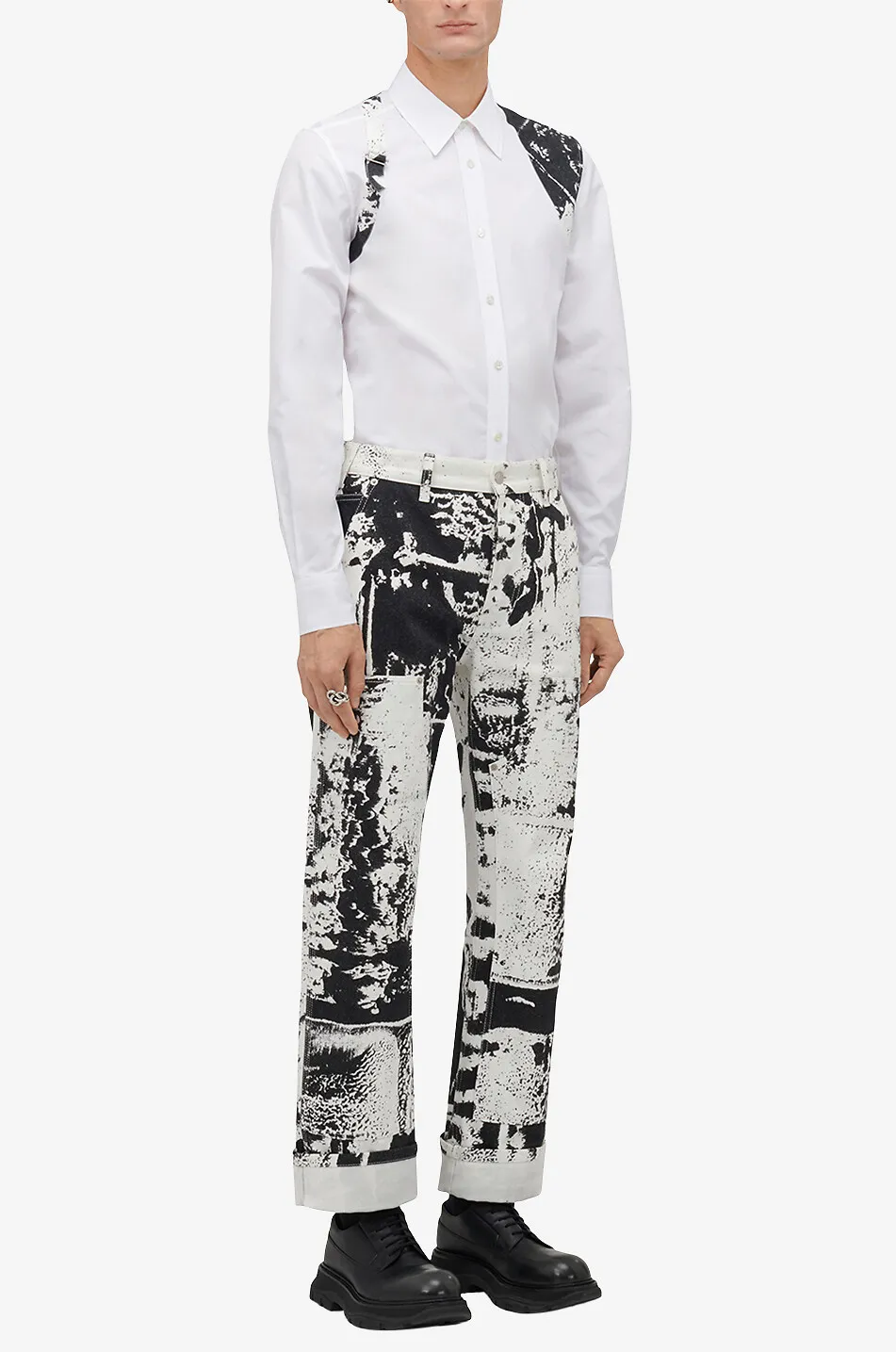 Jean droit imprimé Workwear Fold