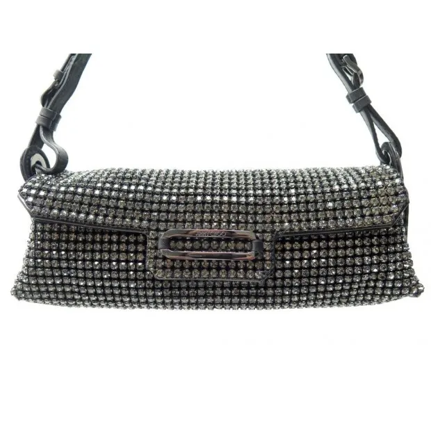 JIMMY CHOO SACS A MAIN baguette tulita swarovski edition limitee 2006 porté main