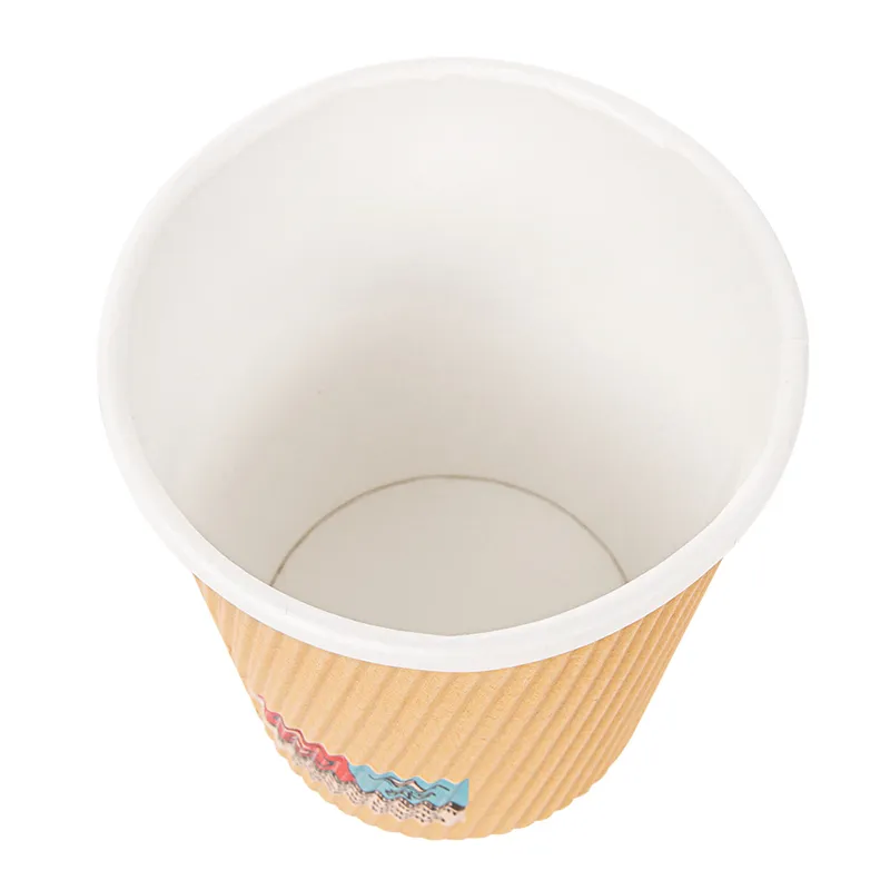 Lot de 1000 Gobelets Boissons Chaudes Double Paroi, Ondulé