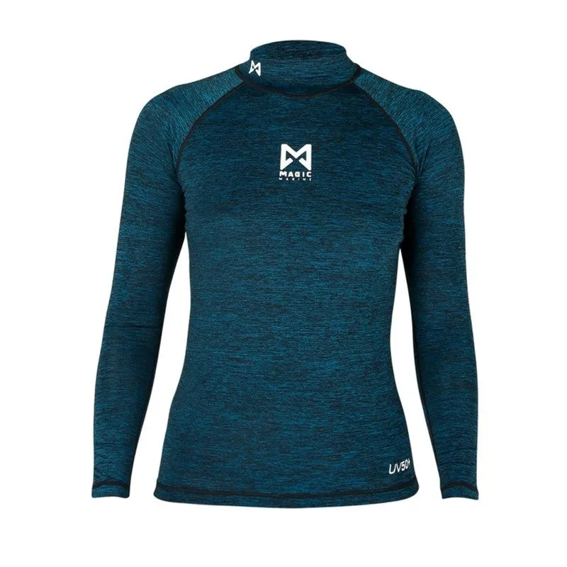 Lycra Manches longues Cube Rashvest Bleu Femme