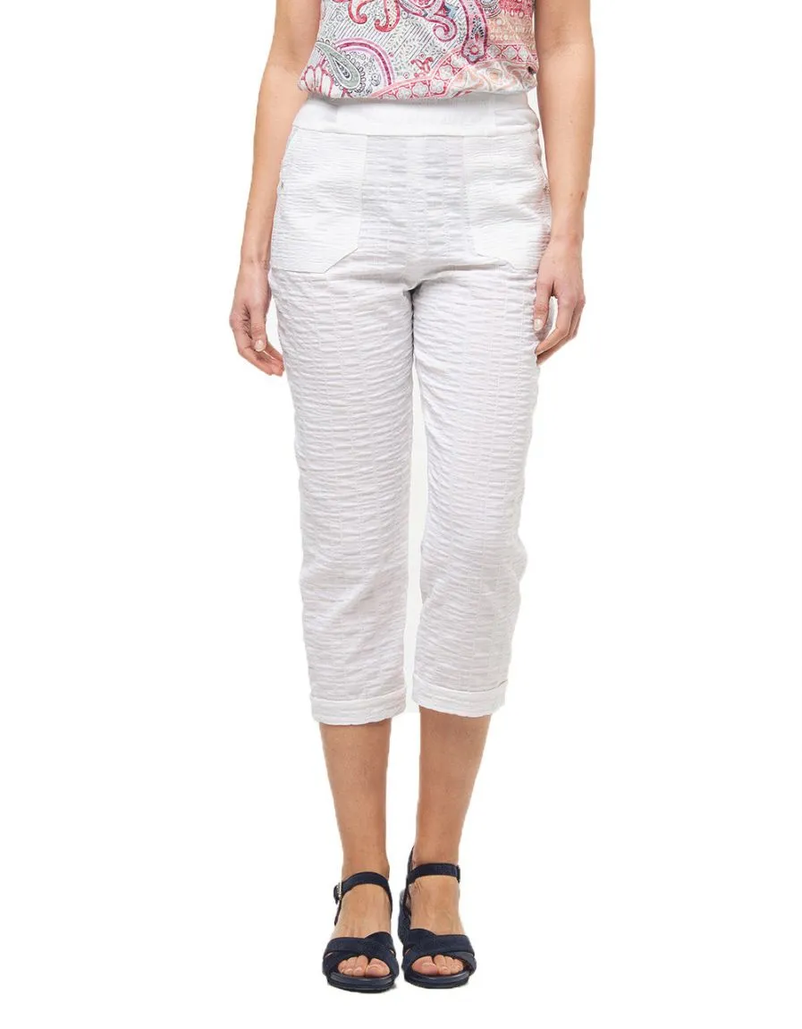 Pantacourt droit blanc - Pantalons droits