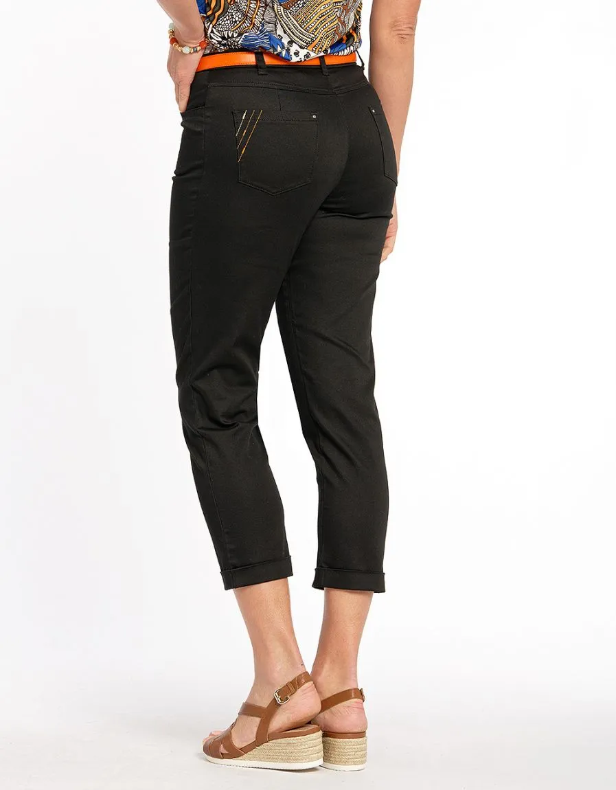 Pantacourt noir - Pantalons droits
