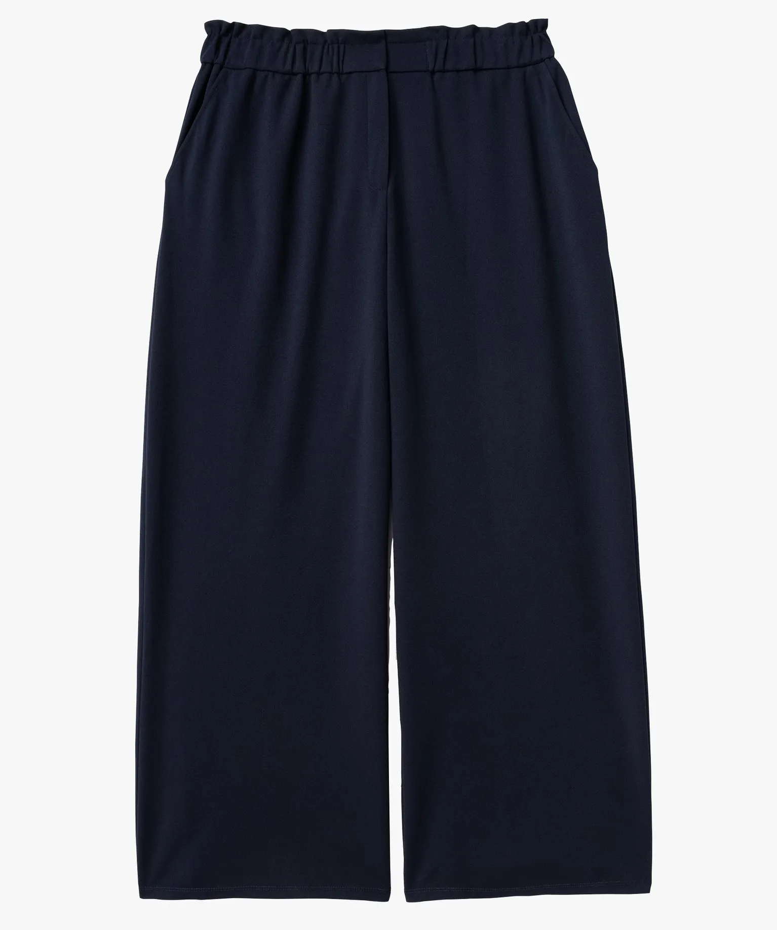 pantalon fluide coupe large femme grande taille bleu pantalons fluides