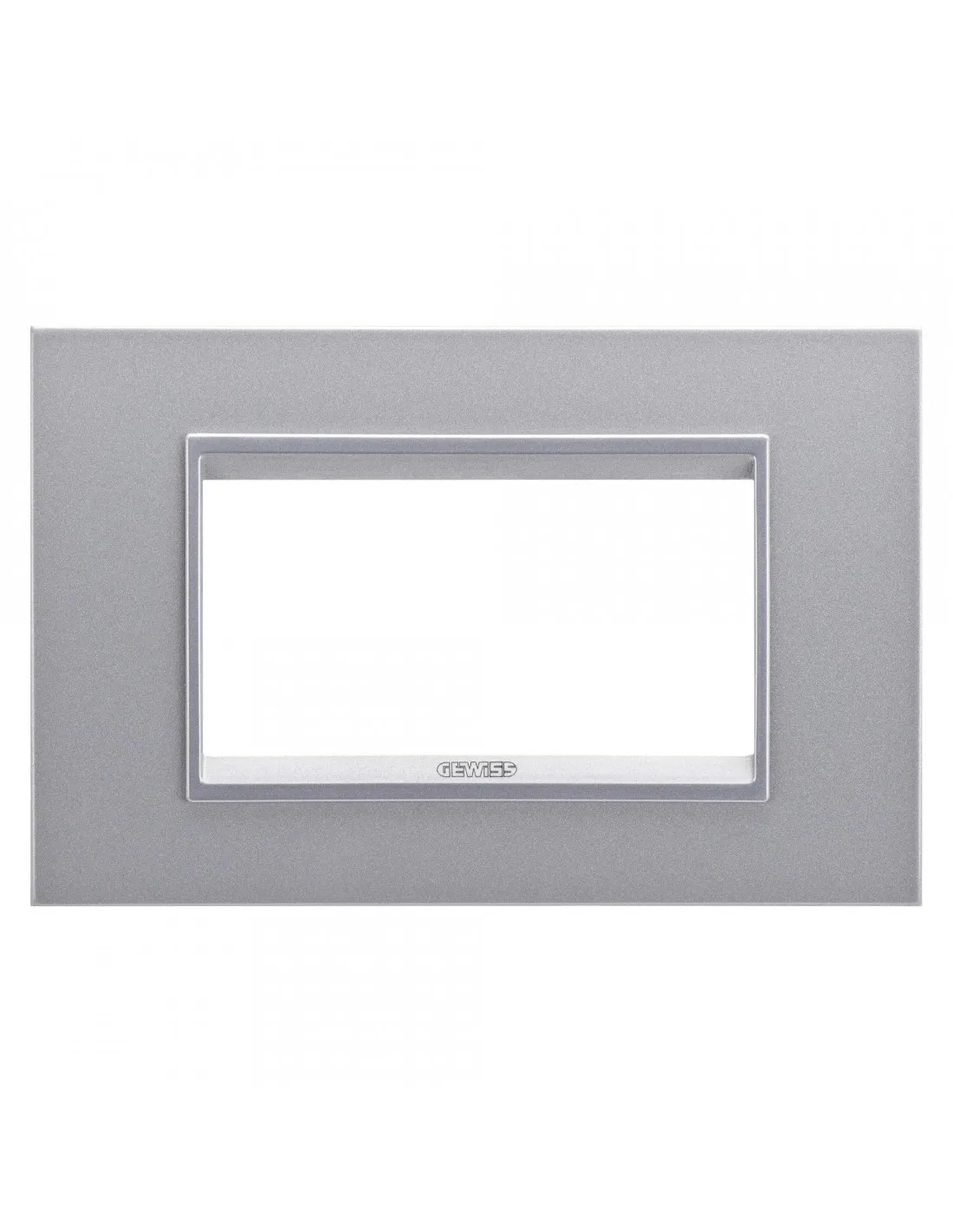 PLAQUE LUX 4P TITANE MONOCHROME GEWISS GW16204YT