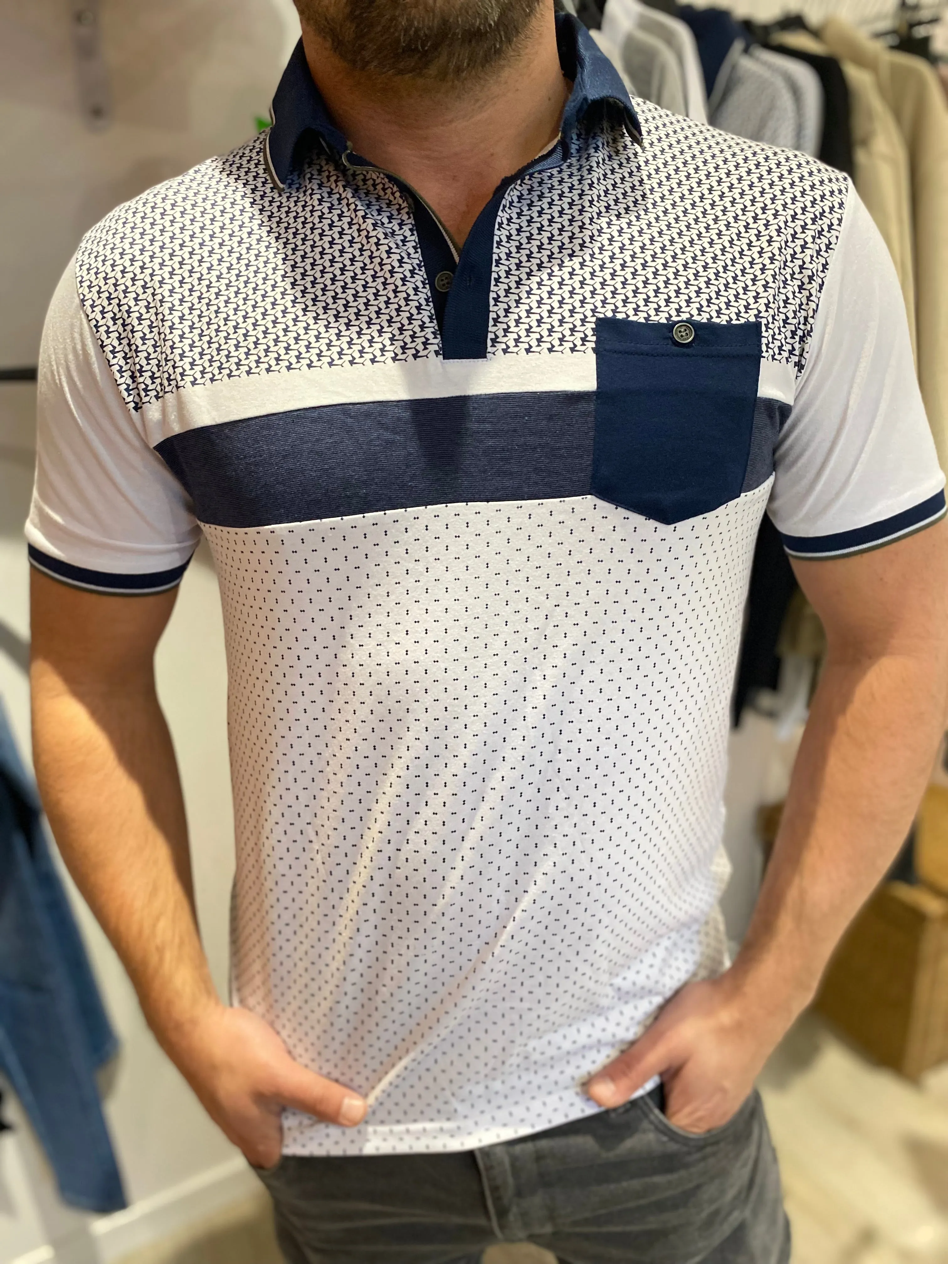 Polo bleu
