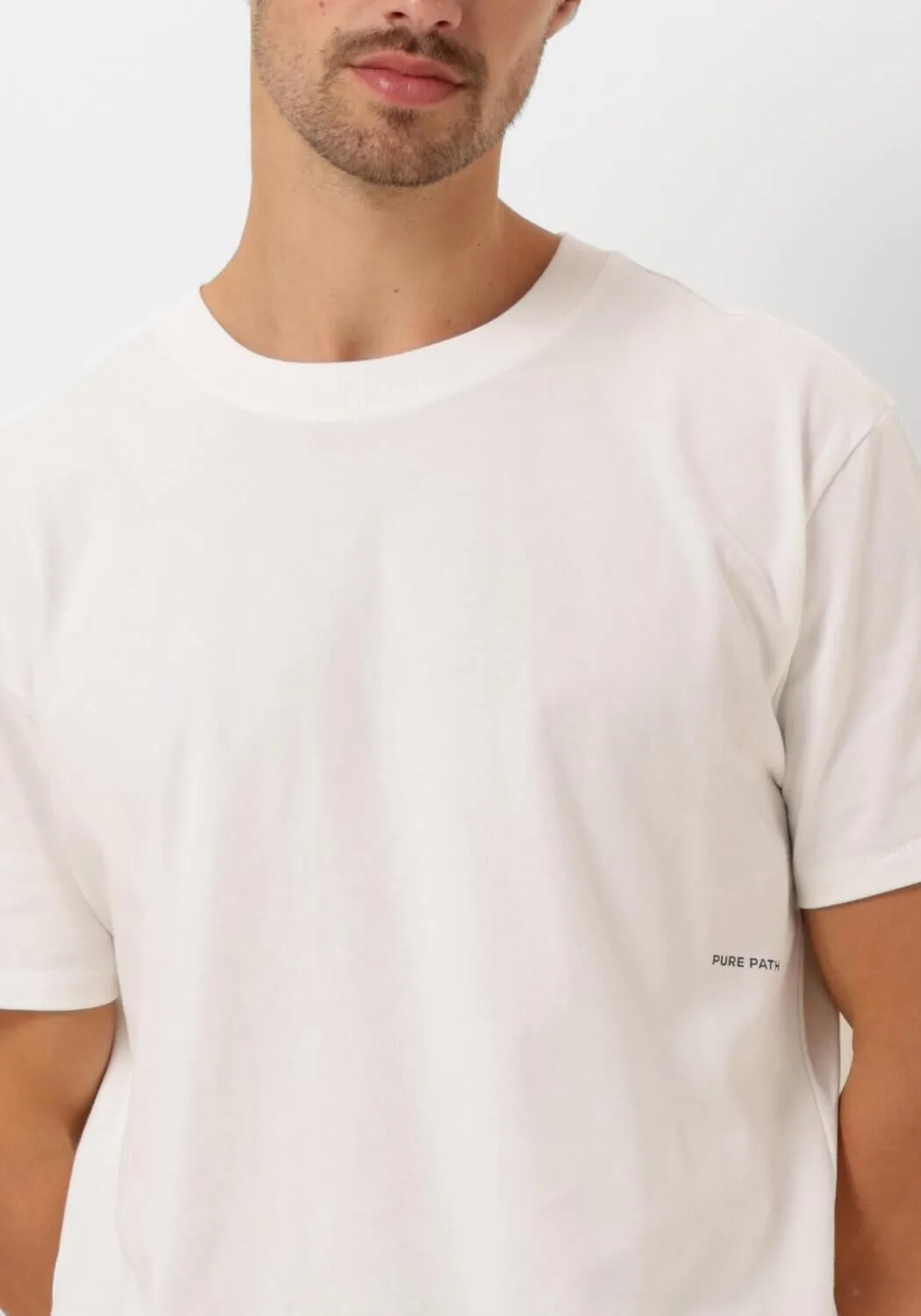 pure path t-shirt loose fit t-shirts crewneck ss106 blanc