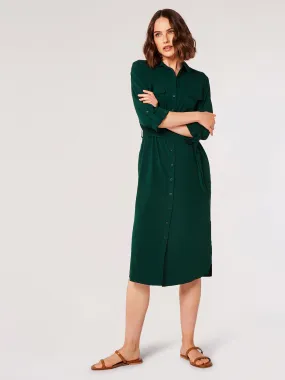 Robe Midi Chemise Utilitaire Vêtements Apricot