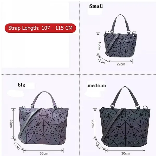 Sac à main lumineux pour femmes, grand sac holographique réfléchissant géométrique, sacs à bandoulière matelassés pour femmes, 2