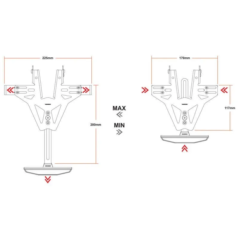 Support de plaque HIGHSIDER Akron-RS - piecemotoquad