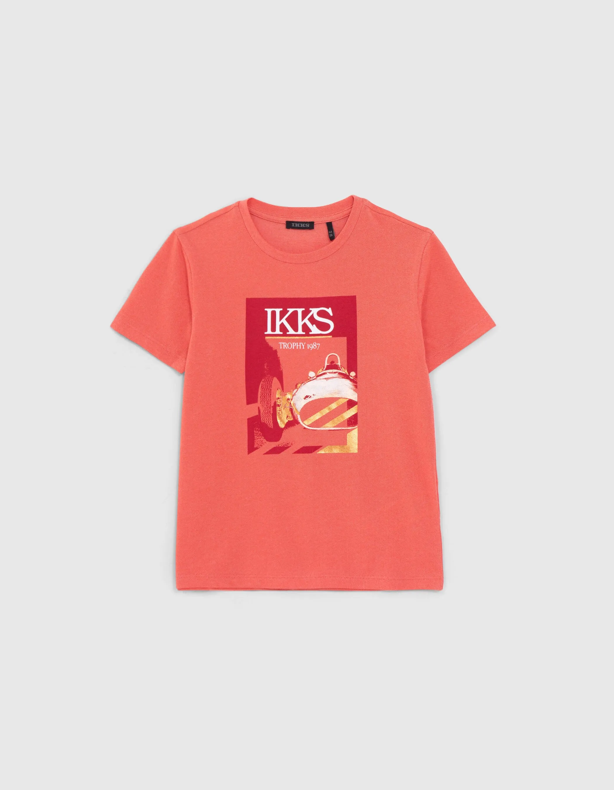 T-shirt rouge visuel voiture vintage garçon