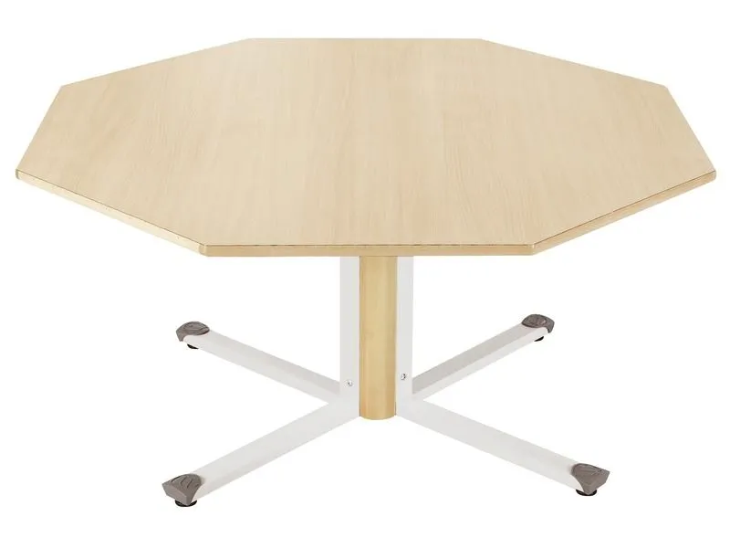 Table plateau stratifié - Pied central - Octogone
