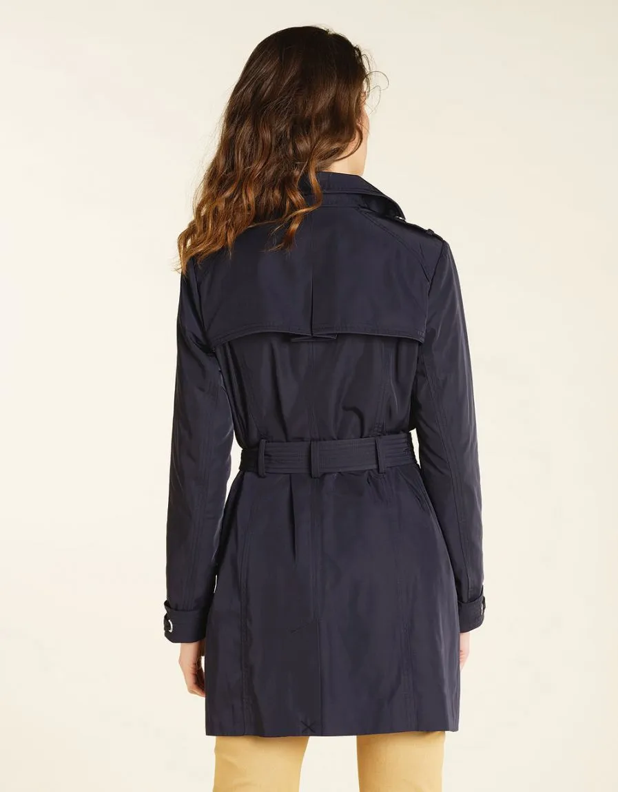 Trench long bleu marine - Manteaux et Parkas