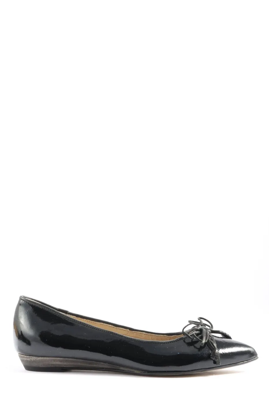 Varese Ballerines en cuir verni noir élégant