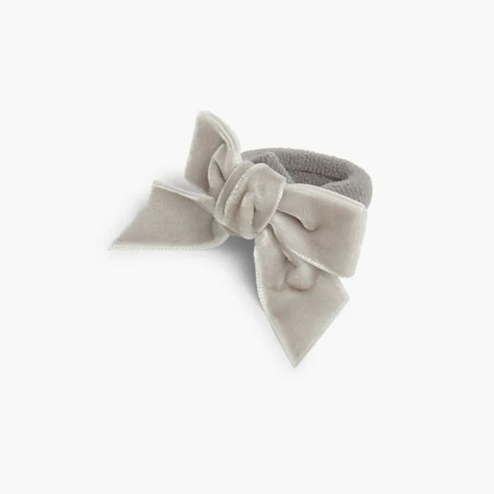Élastique à cheveux avec nœud papillon en velours